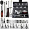 Auto Repair Sleeve Combination Toolbox Ratchet Wrench Batch Combination Screwdriver Set 46-piece Set