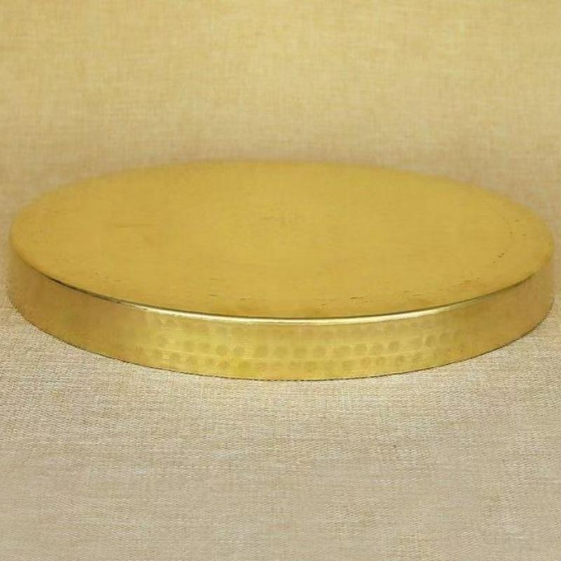 Multiple Sizes Round Shape Brass Fruit Tray,Retro Engraving Hammer Texture Home Cheese Food Plate,Snack Disc Table Decoration
