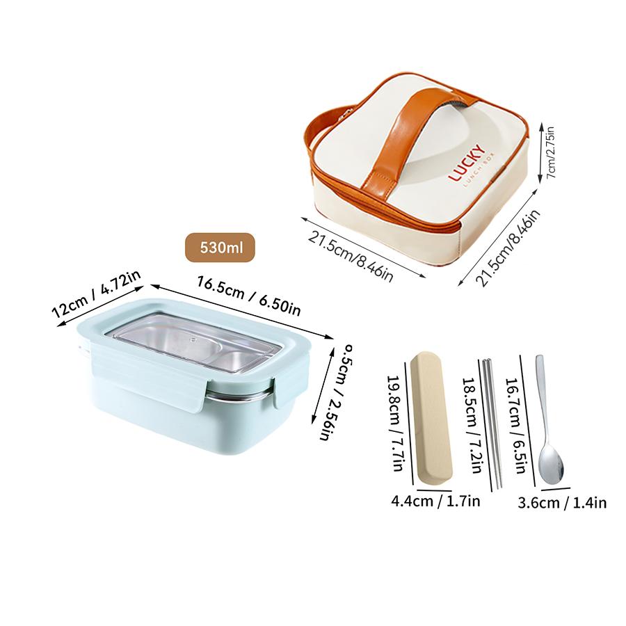 304 Edelstahl Bento Lunchbox für Kinder Schüler Einzel-/Doppelkammer Versiegelt Tragbarer Lunchbehälter Mikrowellengeeignet