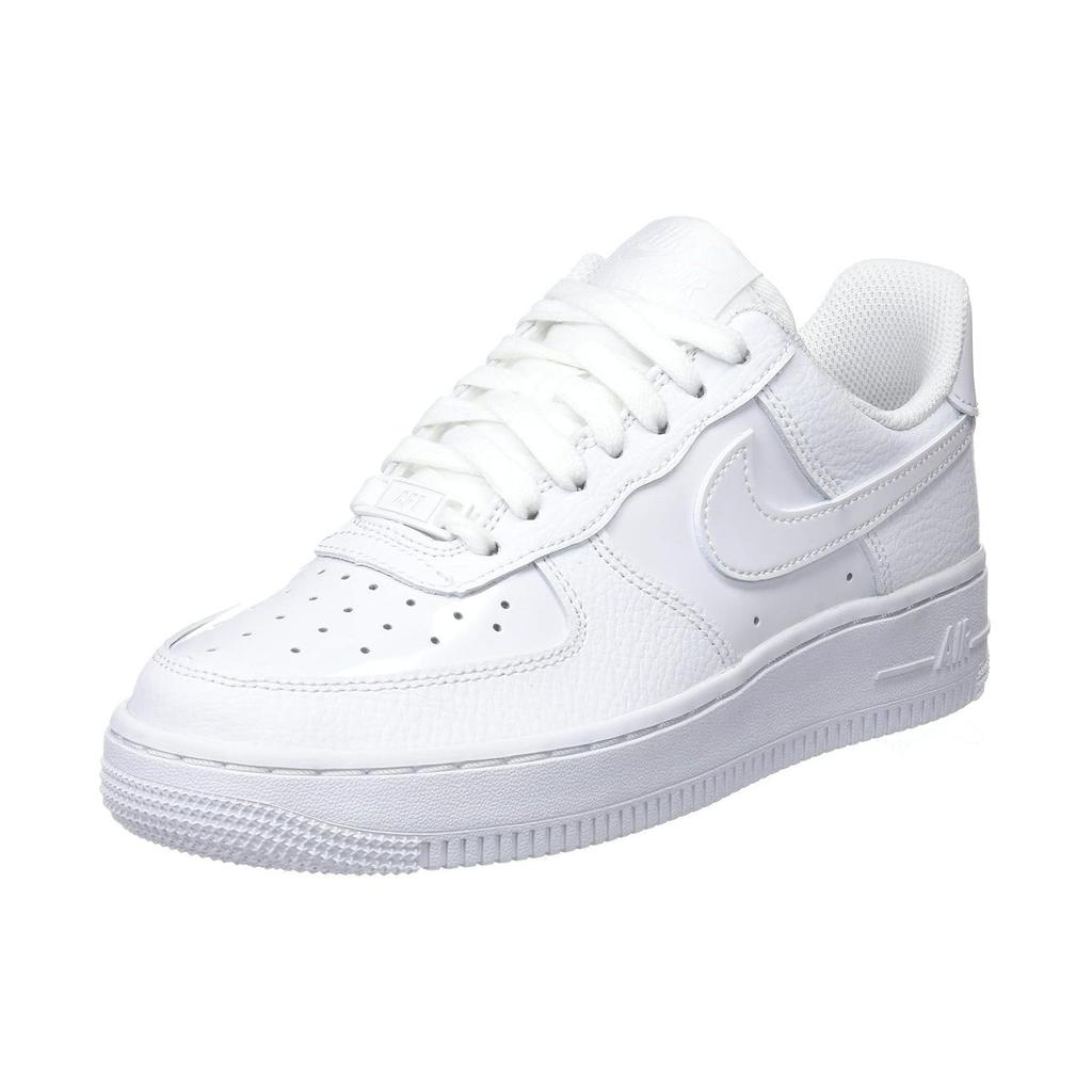 Nike Air Force 1 Leather Comfortable Versatile Non-Slip Durable Low-Top Lifestyle Shoes Women sneaker White AH0287-100