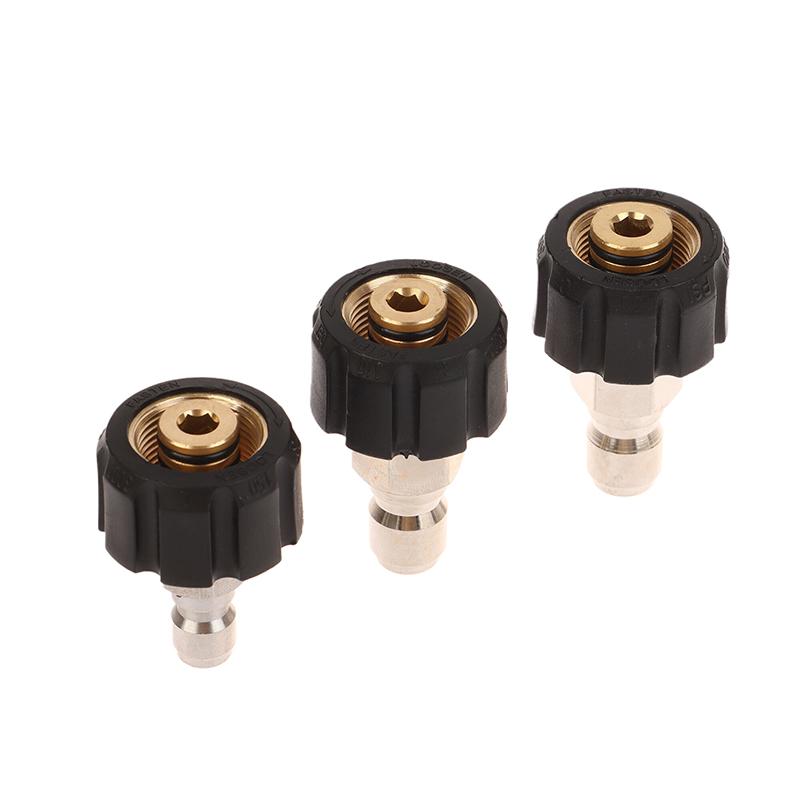 Pressure Washer Adapter Set Couplers Swivel M22-14Mm/15Mm To 1/4 Quick Hitch For High Pressure Wash Gun & Hose