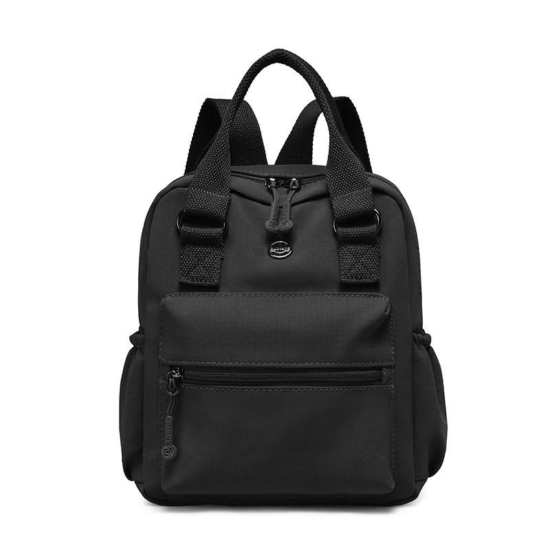 Новый модный женский рюкзак простой легкий брызгозащищенный рюкзак двойного назначения школьный рюкзак для студентов большой вместимости сумка чёрный 2430₽