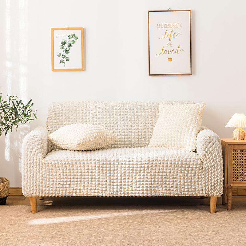 Bubble Yarn Fabric Full Wrap Sofa Cover for All Seasons