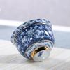 Retro Blau-Weiß Porzellan Teetasse Chinesisch Jingdezhen Kleine Teeschale Goldrand Keramik Teetasse Kaffeetasse Heimisches Trinkgeschirr