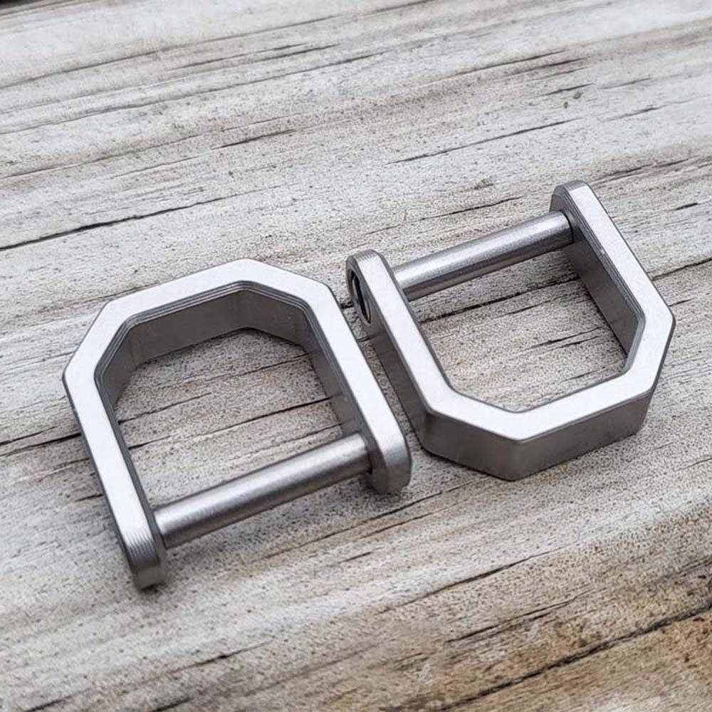 Anti-lost D-shaped Key Ring Polyester Mini Buckle Thickened Titanium Zinc Zinc Alloy Key Chain  Pendant