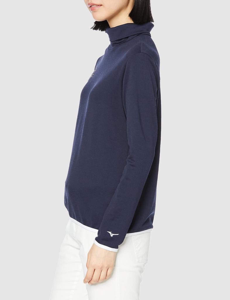Golfklær Breath Thermo Termisk Rullekragetopp Fuktabsorberende Varmegenererende Materiale Stretch E2MA1732 Dyp Marineblå L [Mizuno] Dame