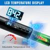 Soldering Iron Kit, Portable Soldering Gun with LED Digital Display, 392-842°F Adjustable Temperature Cordless Soldering Iron Pen Tool with 3