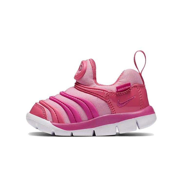(TD) Nike Dynamo Free White Pink Baby 343938-631 EU 26