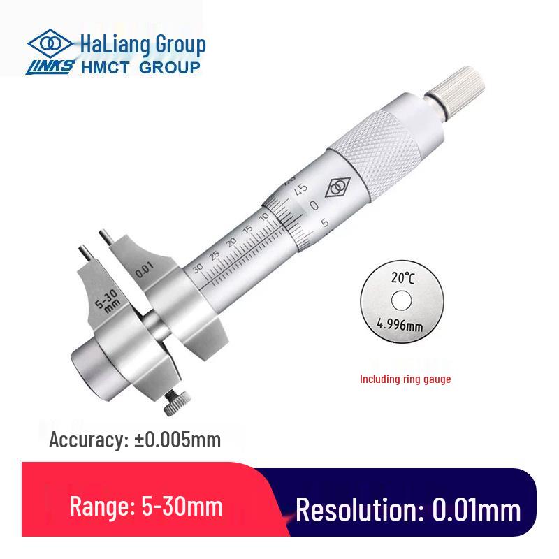 HaoLiang High-Precision Inside Micrometer, 5-50MM Range, 0.01MM Resolution for Internal Diameter Measurements