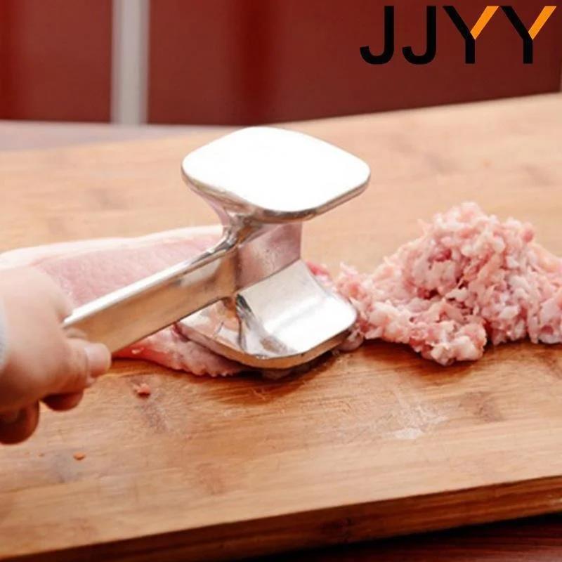 Professioneller Edelstahl Fleischklopfer Hammer Doppel-Nadel Flacher Hammerkopf für Steak Rindfleisch Hähnchen Schwein Küchenwerkzeug 4