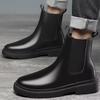 Men's Trendy Chelsea Slip-On Boots - High Top British Style Martin Workwear Snow Shoes