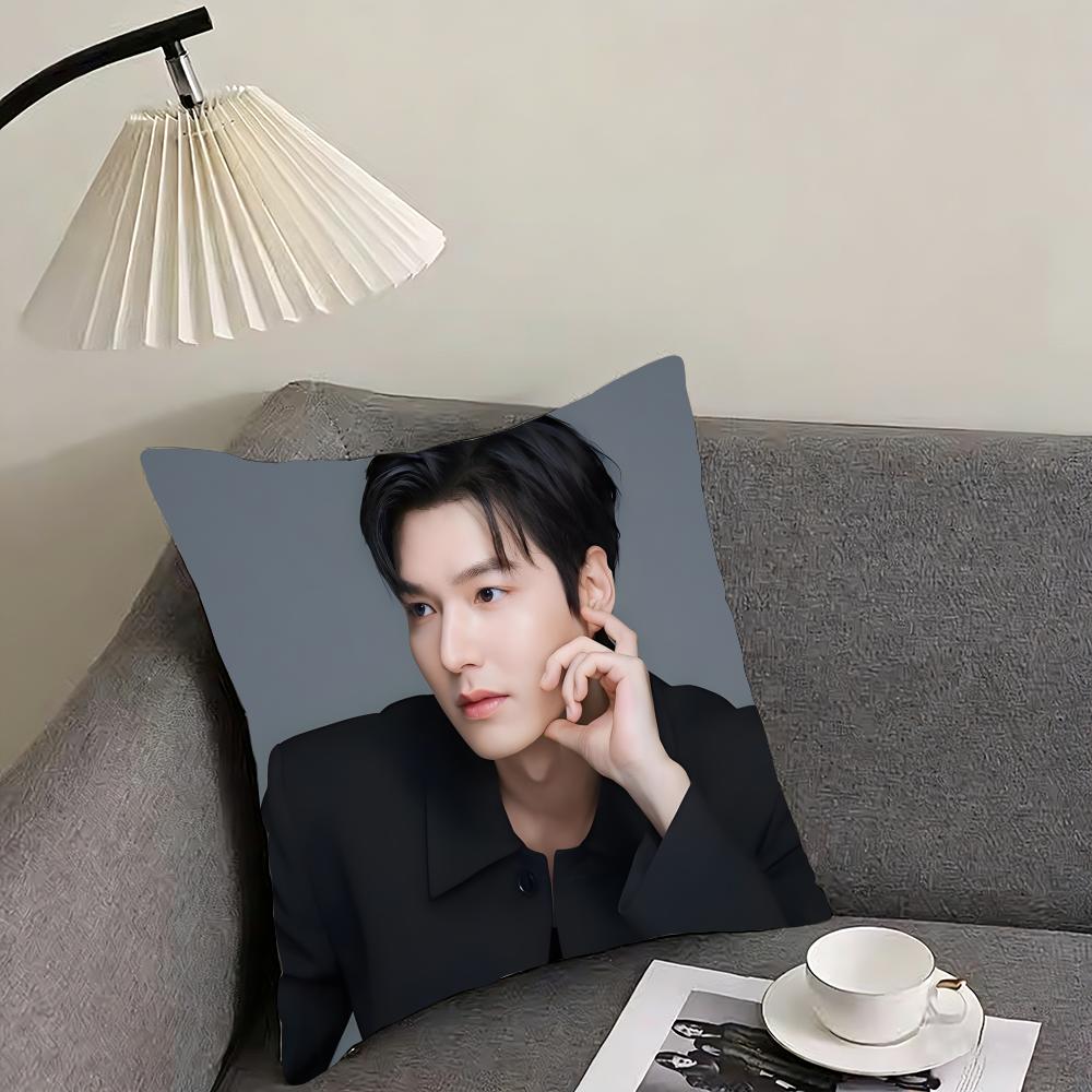 korean Lee MinHo Cushion Cover Reversible Plush Pillow Cover – For car, sofa, bedroom, perfect as a gift.