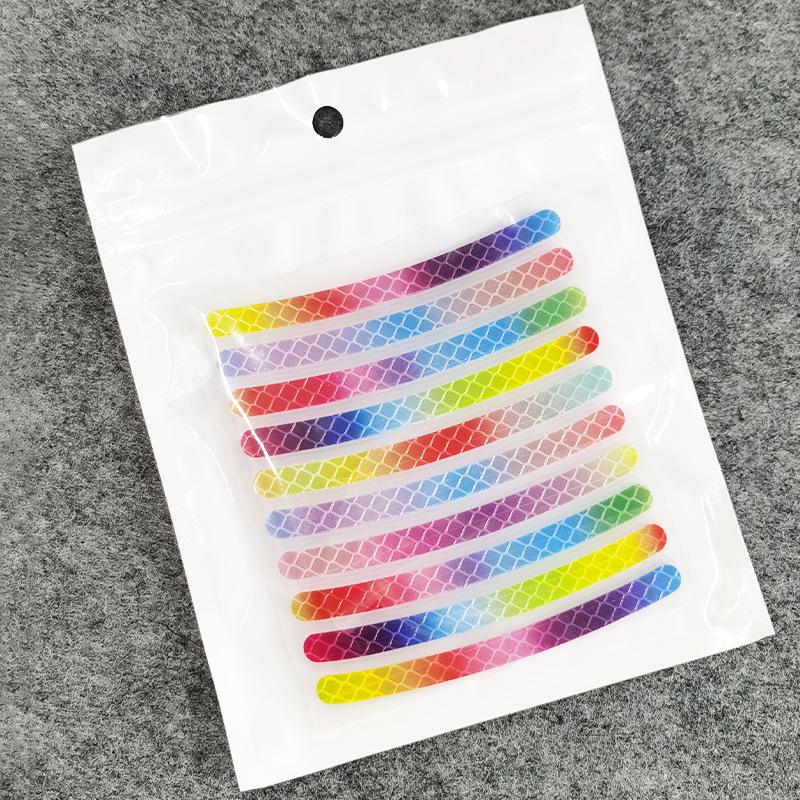 20Pc Car Wheel Hub Sticker Reflective Warning Stripes Driving Safety Tire Decor 3D Stickers for Motorcycles Bike Car Accessories