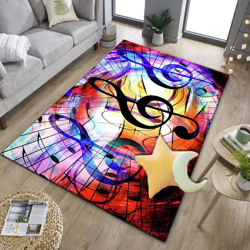 Music Notes Harmony Office Rug Chair Mat, Entryway Carpet, Suitable for Front Door, Bedroom, Living Room, Desk, Holiday Gift