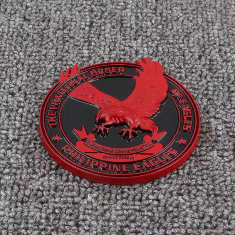 Car 3D Metal Fraternal Order of Philippine Eagles Logo Styling Decals Sticker Emblem Badge Animal Hawk Decoration Body Stickers