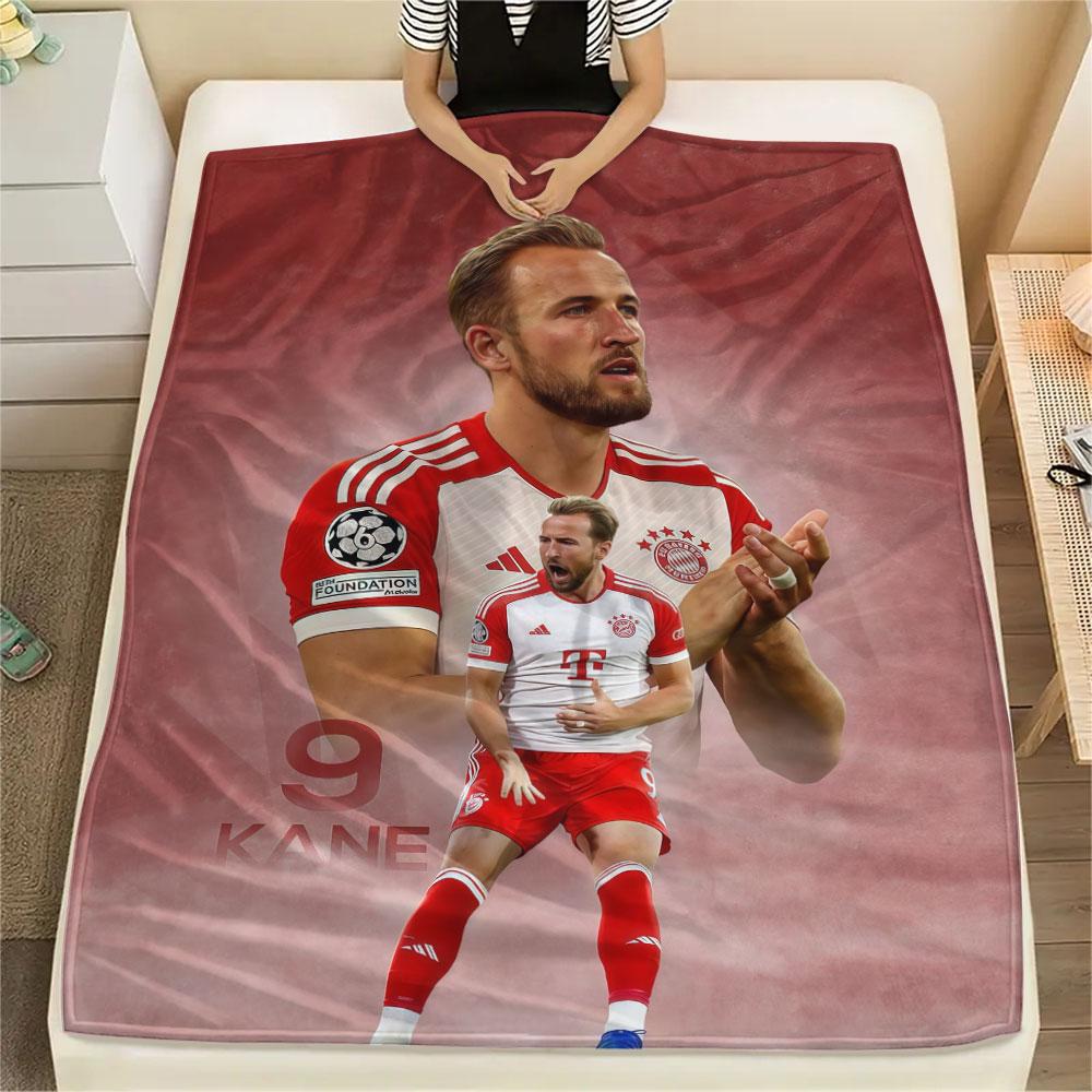 Kane9 Printed Flannel Blanket, soft throw for bedroom sofa, washable,soccer fan merchandise, great gift.