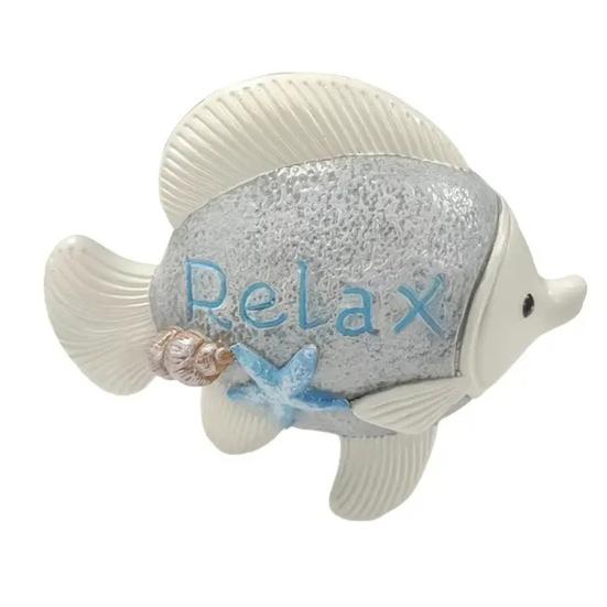 

Фигурка рыбы Прибрежное очарование Полимерная скульптура рыбы Пляжный отдых Статуэтка рыбы белый