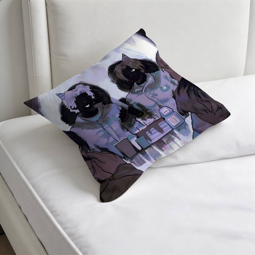 Hot Game Mouthwashing Fashion Square Pillow Case Durable Throw Pillow Cover for Sofa Couch Chair