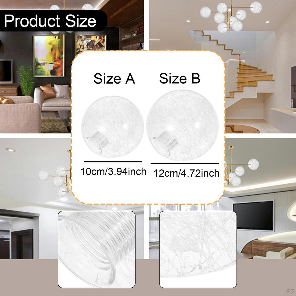 Ceiling Light Shade Glass Ball Lampshade G9 Base for Living Room Table Lamp