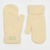 RECLOW FLUFFY LOGO MITTEN GLOVE LEMON