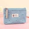 1Pc Storage Bags Cute Toiletry Organizer Purse Rectangle Canvas Small Cosmetic Bag Coin Purse Floral Prints