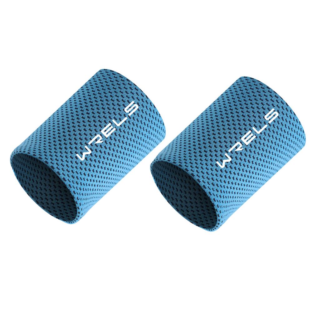 WRELS 1/2 PC Summer Cooling Wrist Sweatband Sport Wrist Brace Support Sweat Absorbing Wristband Gym Running Breathable Wristband 1