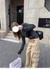 Korean Style V-neck Soft Fluffy Long-Sleeve Knit Sweater for Autumn/Winter Women's Slim Fit.