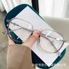 New TR round small frame anti-blue glasses fashionable plain and thin Internet celebrities can be equipped with myopia glasses frame