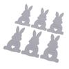 6Pcs Easter Bunny Money Holders Felt Bulk Cute Basket Stuffers   Decorations Light Grey