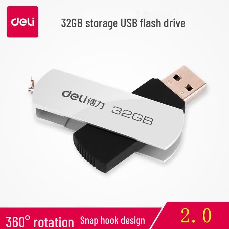 Deli 32GB Rotary USB Flash Drive