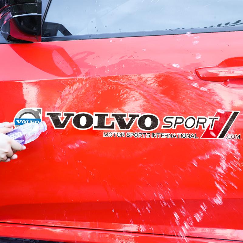 AABAE1 2Pcs Car styling Decoration Stickers Emblem Decal Accessories For Volvo XC90 V90 V60 XC60 V40 S80 S60 S90 C40 XC40 V70 XC70 C30