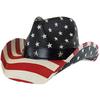Herren- und Damen-Vintage-USA-Amerikanische Flagge Cowboyhut Westernstil Faltbar Outdoor-Reise-Urlaubsdekorationszubehör