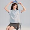 TonLion Damen Sommer Faux Zweiteiler Kurzarm Poloshirt