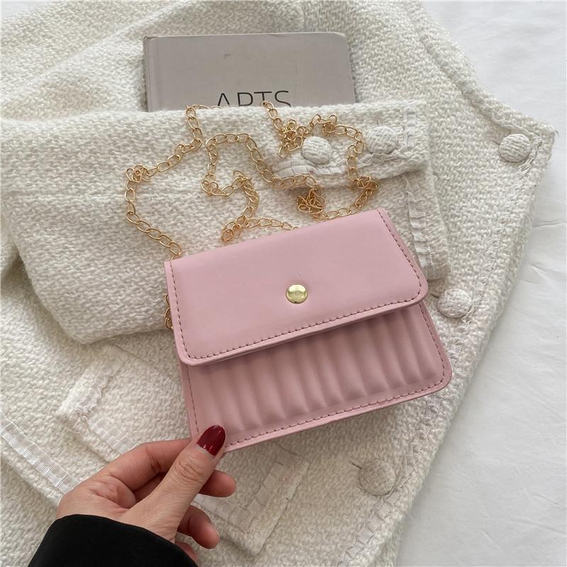 Temperament Small Bag Women's Chain Bag 2025 Spring New Versatile Ins Messenger Bag Texture Small Square Bag Women