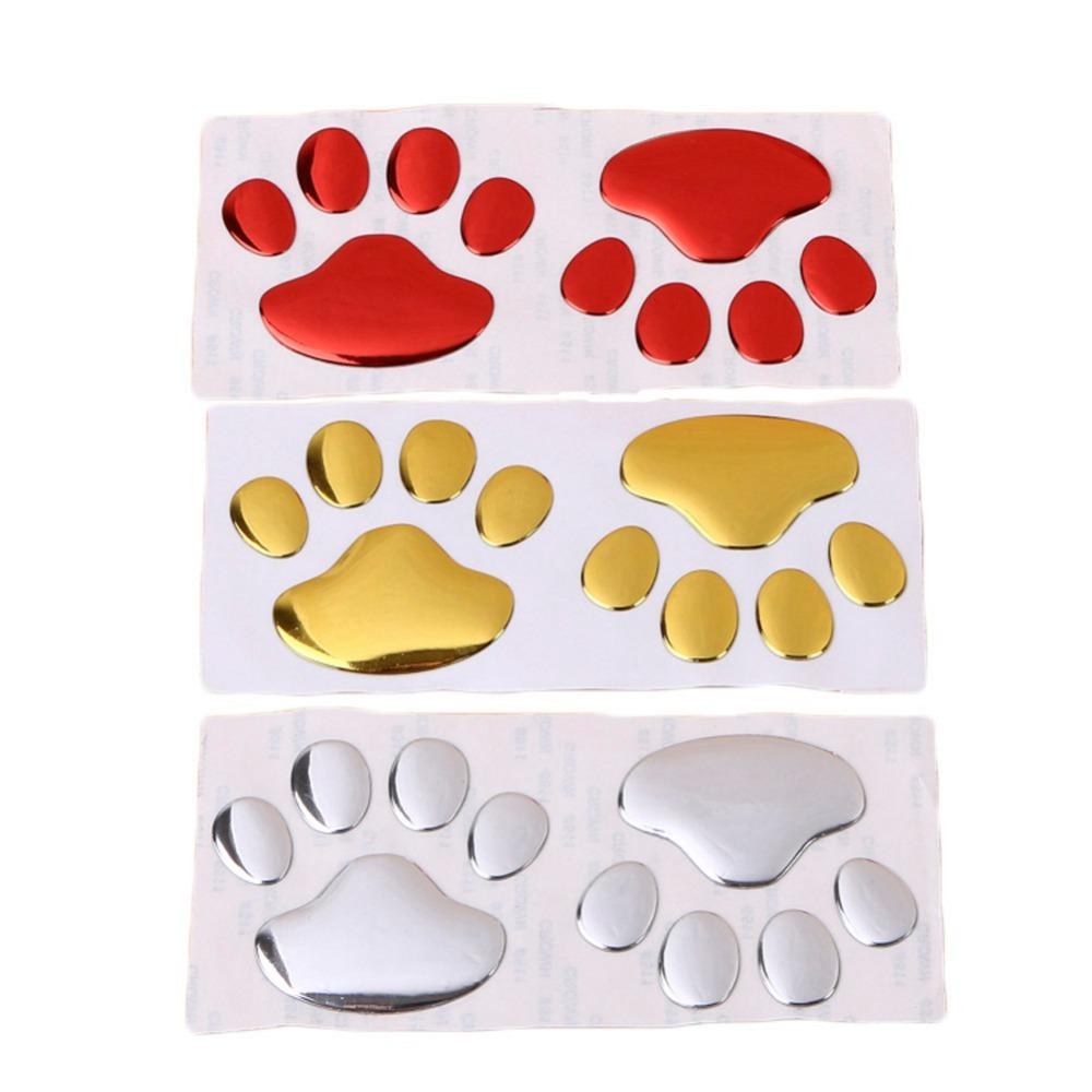 2pcs Animal  Footprint Car Stickers Dog Paw Auto Body Styling Creative Window Decals