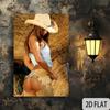 2D Flat 1pc Vintage Full-Length Photo Sign Aluminum Poster, Waterproof & Heat-Resistant , No-Fade Indoor/Outdoor Decoration