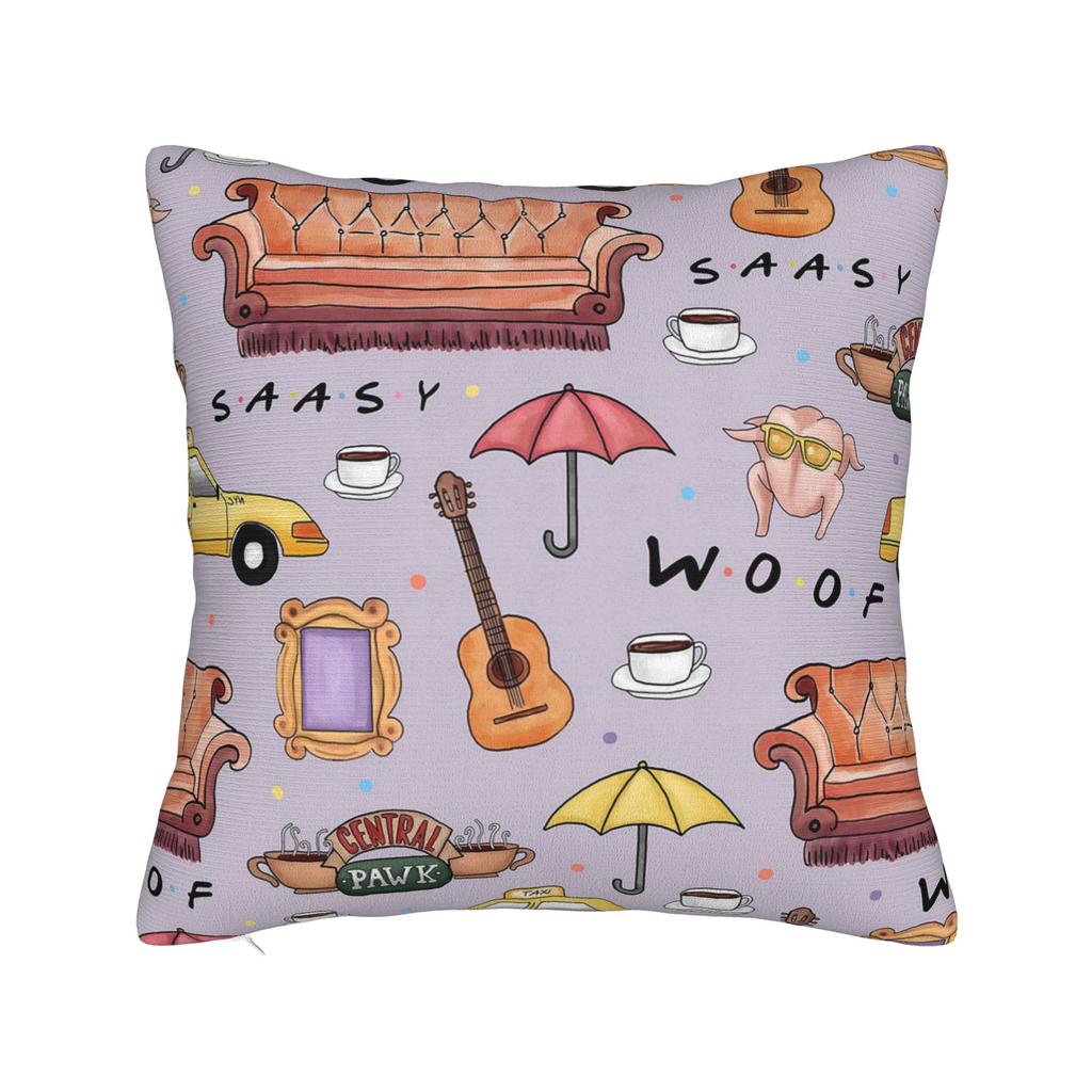 Friends Tv Show Pillowcase Soft Polyester Cushion Cover Gift Pillow Case Cover Car Zippered 40X40Cm