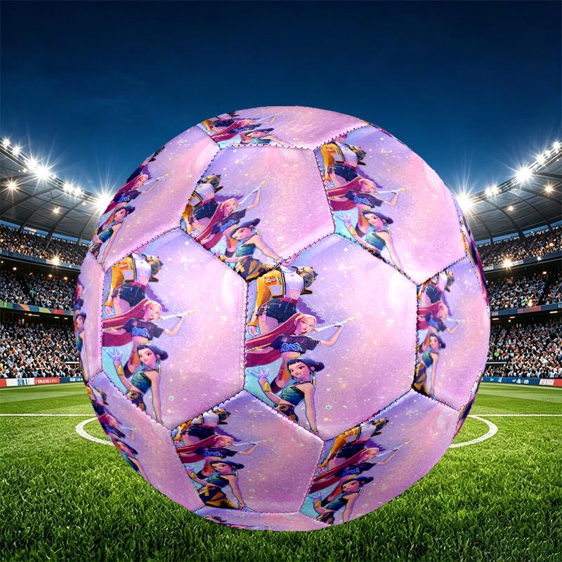 Girl Group Print Size 5 Soccer Ball, PU Wear Resistant Football for Match Training and Daily Practice, Birthday Gift for Soccer Fans