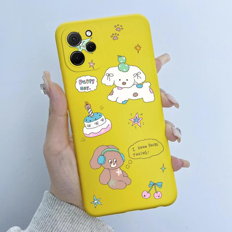 For Huawei Nova Y61 Case Soft Silicone TPU Cute Panda Phone Back Cover For Huawei Nova Y 61 62 Y61 Y62 Plus Case NovaY61 Fundas