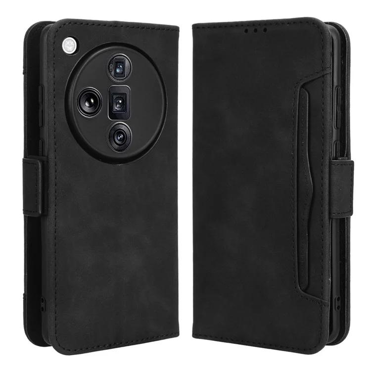 

For Oppo Find X7 Ultra Case PU Leather+TPU Shell with Multiple Card Slots