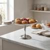 Mirror-Polished Dessert Stand Circular Base Stainless Steel