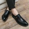 Men's Business Leather Shoes Large Size Foreign Trade New Foot Casual Leather Shoes Fashion Trend Crocodile Pattern Banquet Shoes