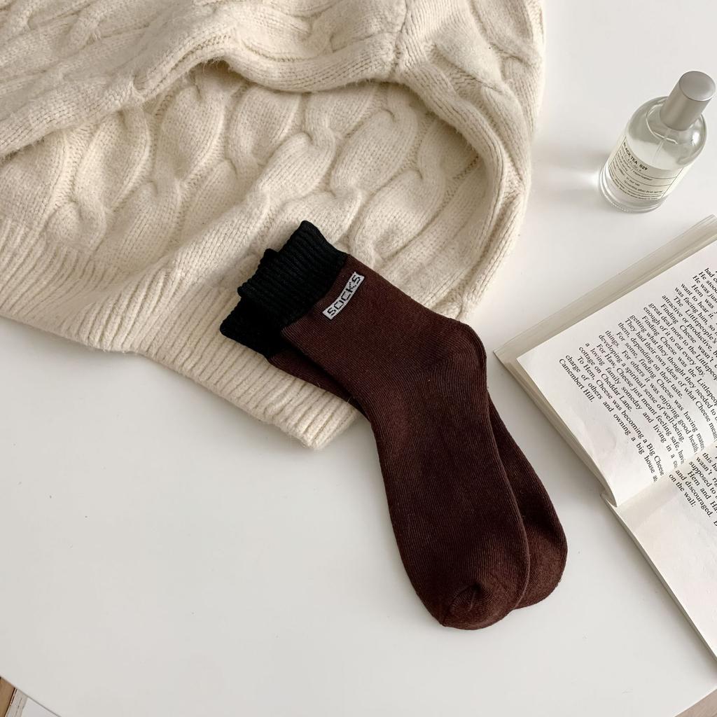 Men's Cotton Socks Winter Autumn Thickened Warm Mid-tube Socks Cotton Loop To Keep Warm Antibacterial Socks for MenWomen