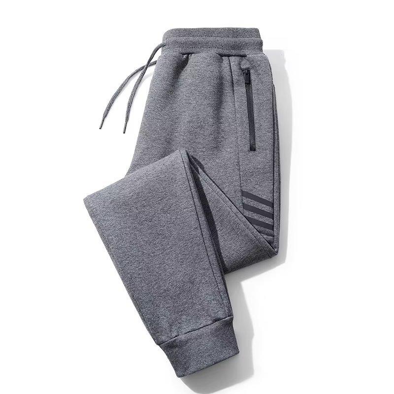 Loose Straight Large Size Casual Pants Autumn and Winter Sweatpants Sports Pants Straight Cotton Pants Men's Trousers