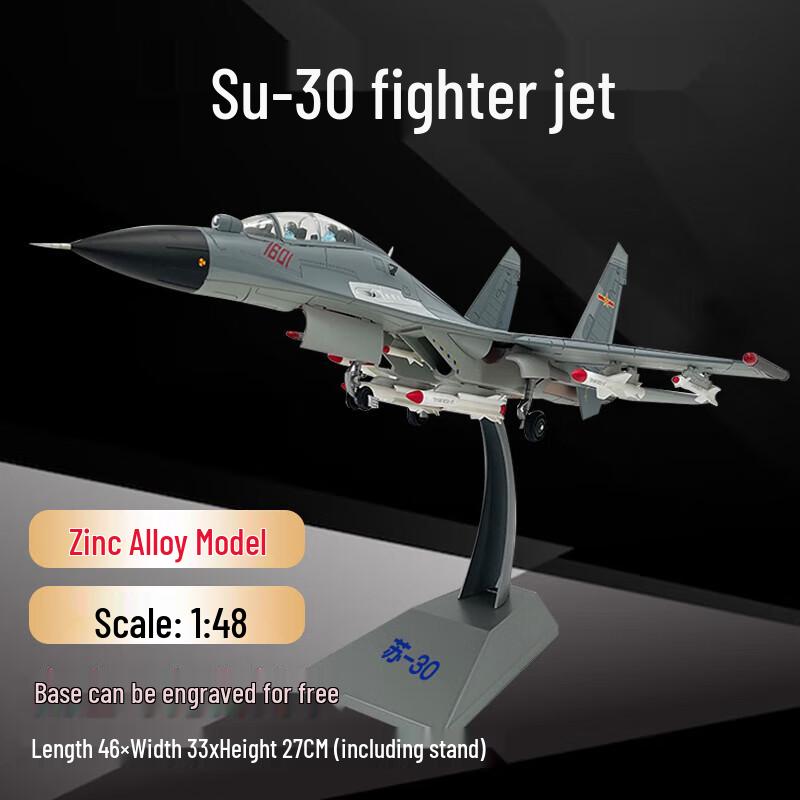 Zhongting Su-30 Fighter Jet Diecast Model (1:48 Scale)