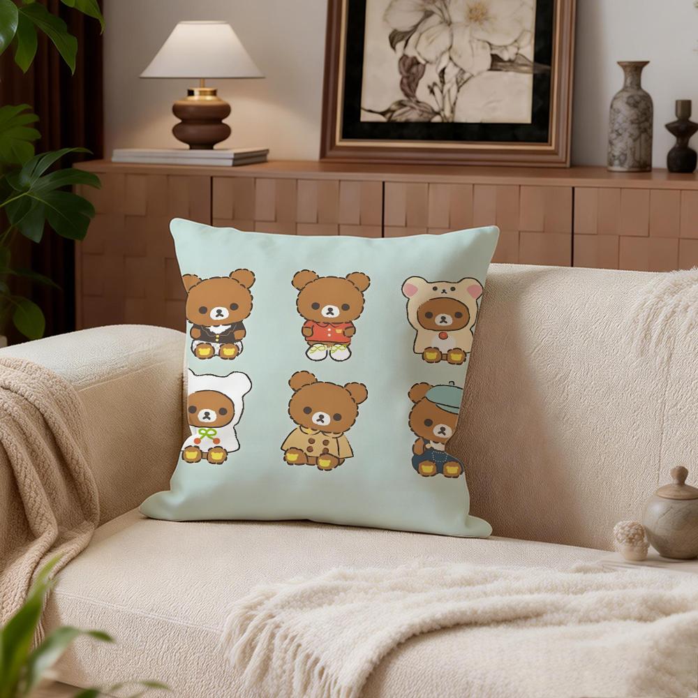 Cute Rilakkuma Cushion Cover Cushion Cover Set 4Pcs 50x50 45x45 40x40 Pillowcase Decorative Sofa Home Decor