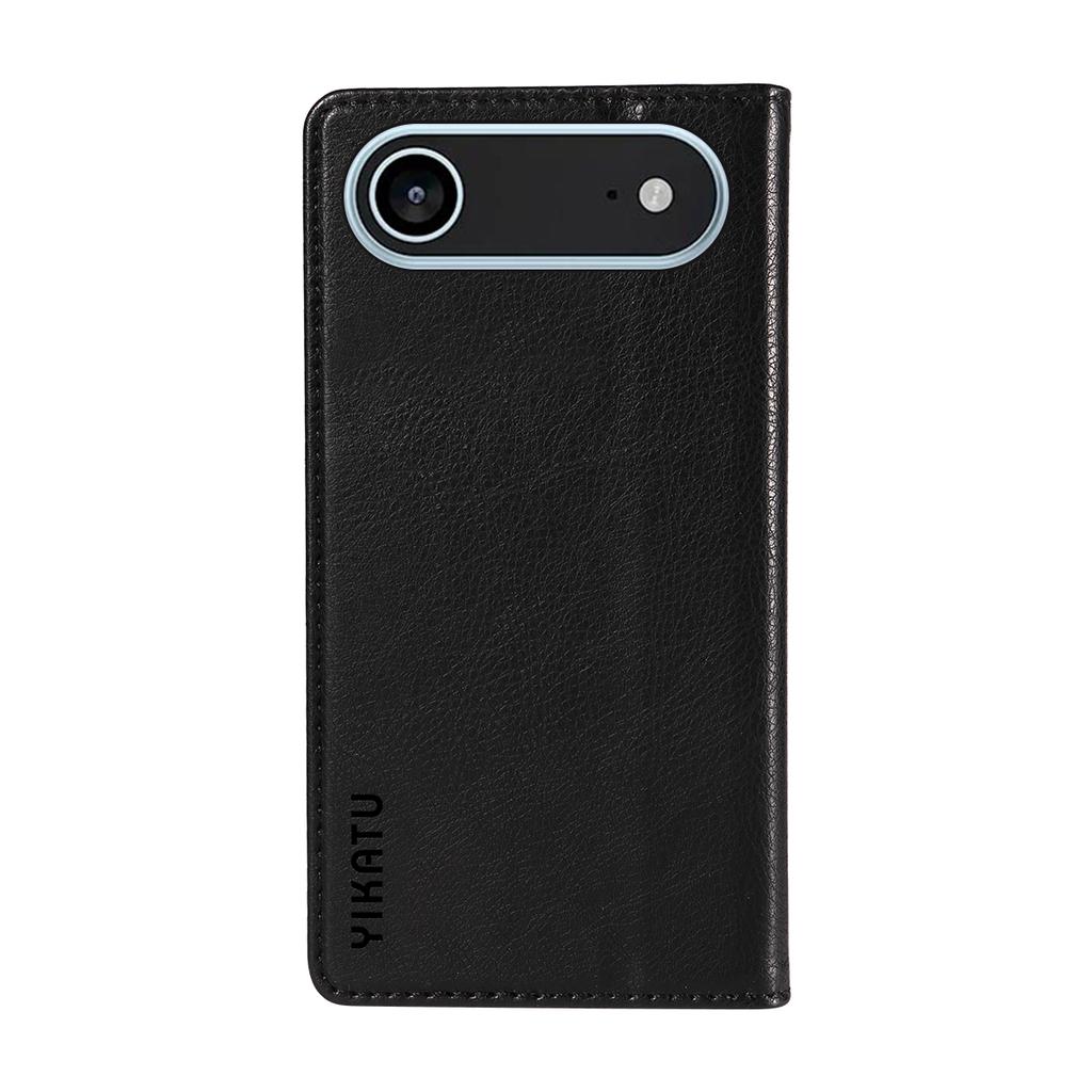 For iPhone 17 Air Wallet Case YIKATU YK-006 Magnetic Closure Leather Phone Cover Litchi Texture