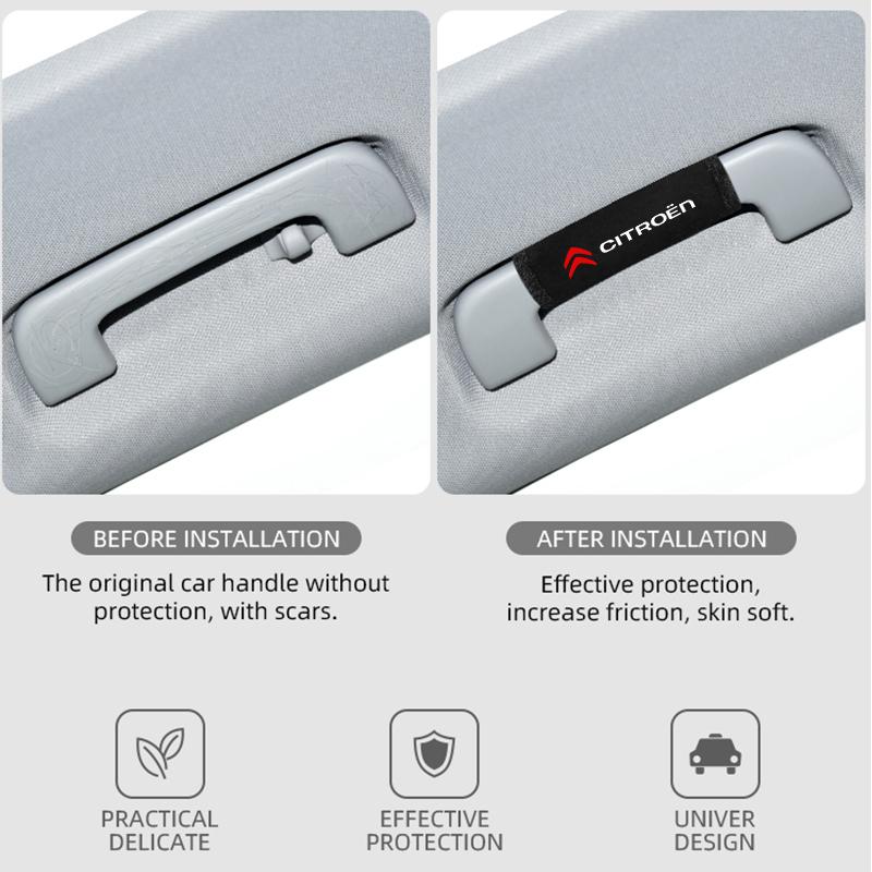 For Citroen C1 C2 C3 C4 C5 C6 C8 C4L DS3 Car Interior Door Handle Cover Soft Plush Armrest Handle Protector Cover Accessories