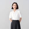 Women's Chiffon Short-Sleeve Formal Shirt - Elegant, Professional, Summer Top