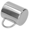 304 Stainl Steel Double-Layer Scald Coffee Tea Mug with Silver Handle, 400ml Premium Dinnerware Cup for Hot Drinks (Silver)